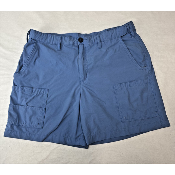 Magellan Men's Medium Fish Gear Falcon Lake 7" Shorts Blue Outdoors Lightweight - Picture 1 of 10